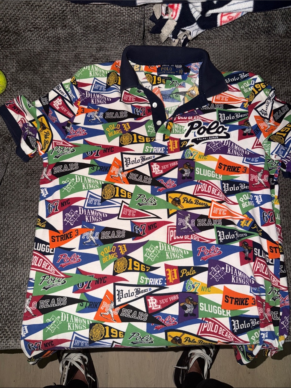 Polo by Ralph Lauren Multicolor Polo Bear Pennant Graphic classic fit Polo